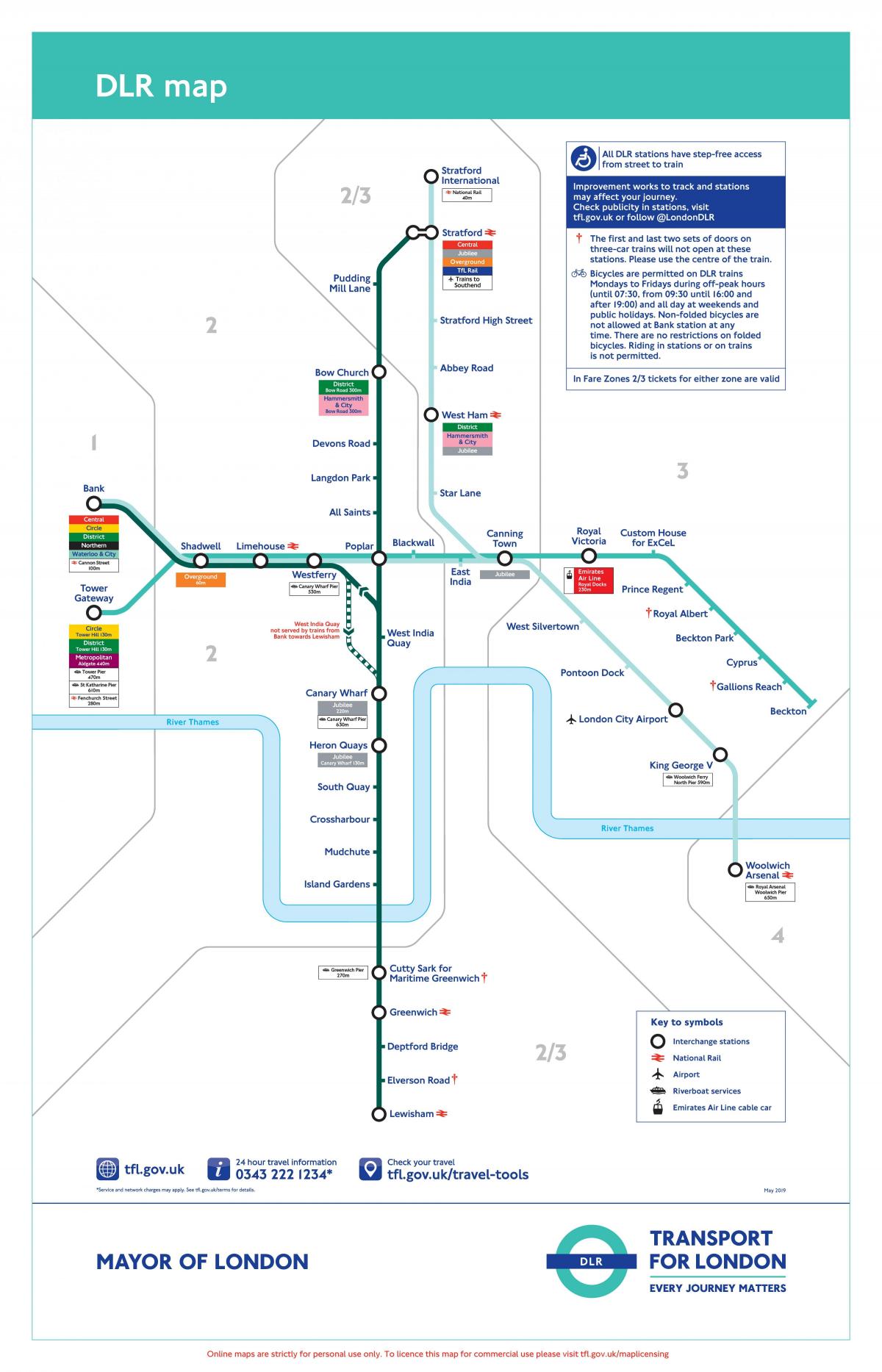 docklands light railway mapa de Londres