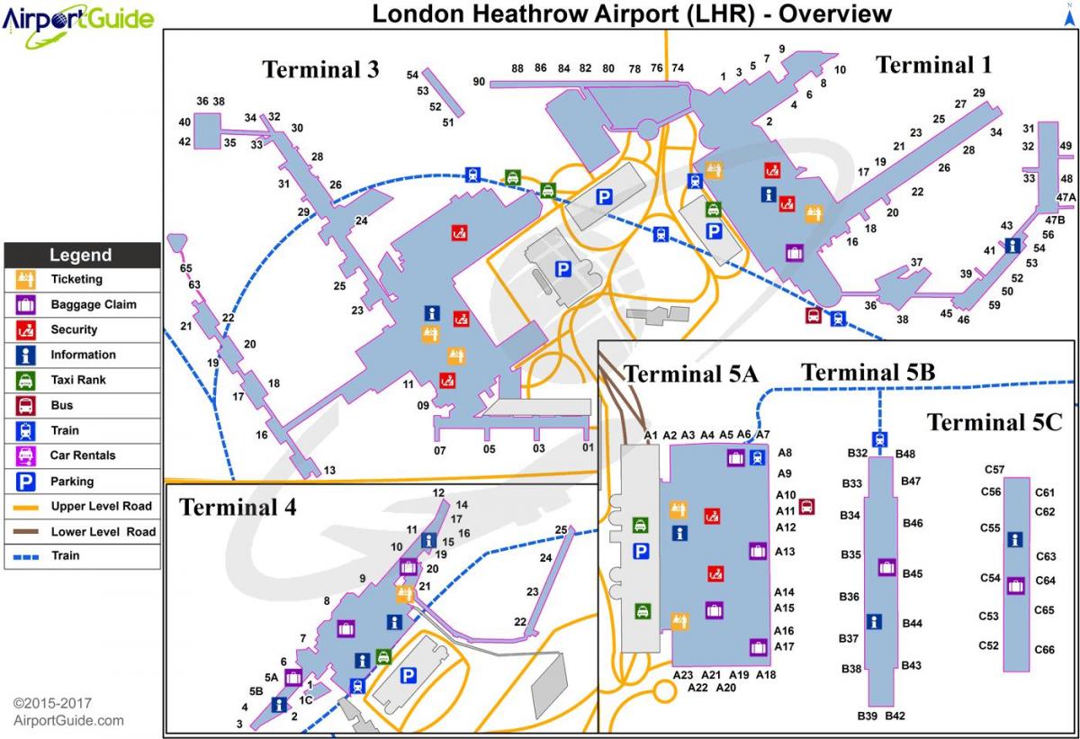 mapa de heathrow terminal