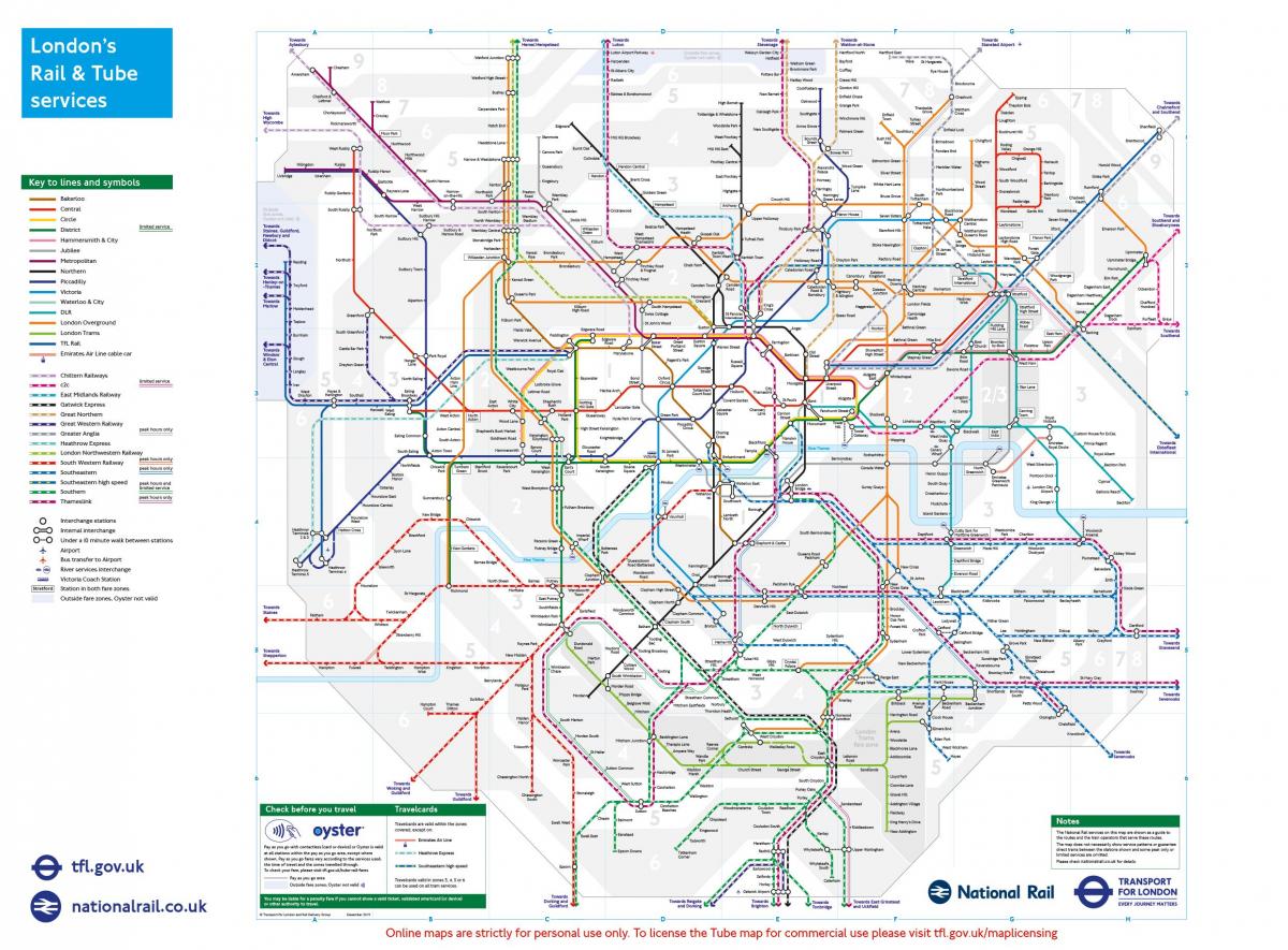 mapa de Londres conexões