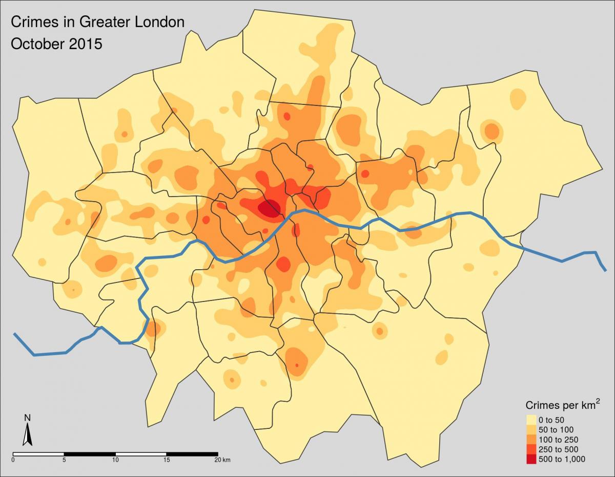 mapa de Londres crime