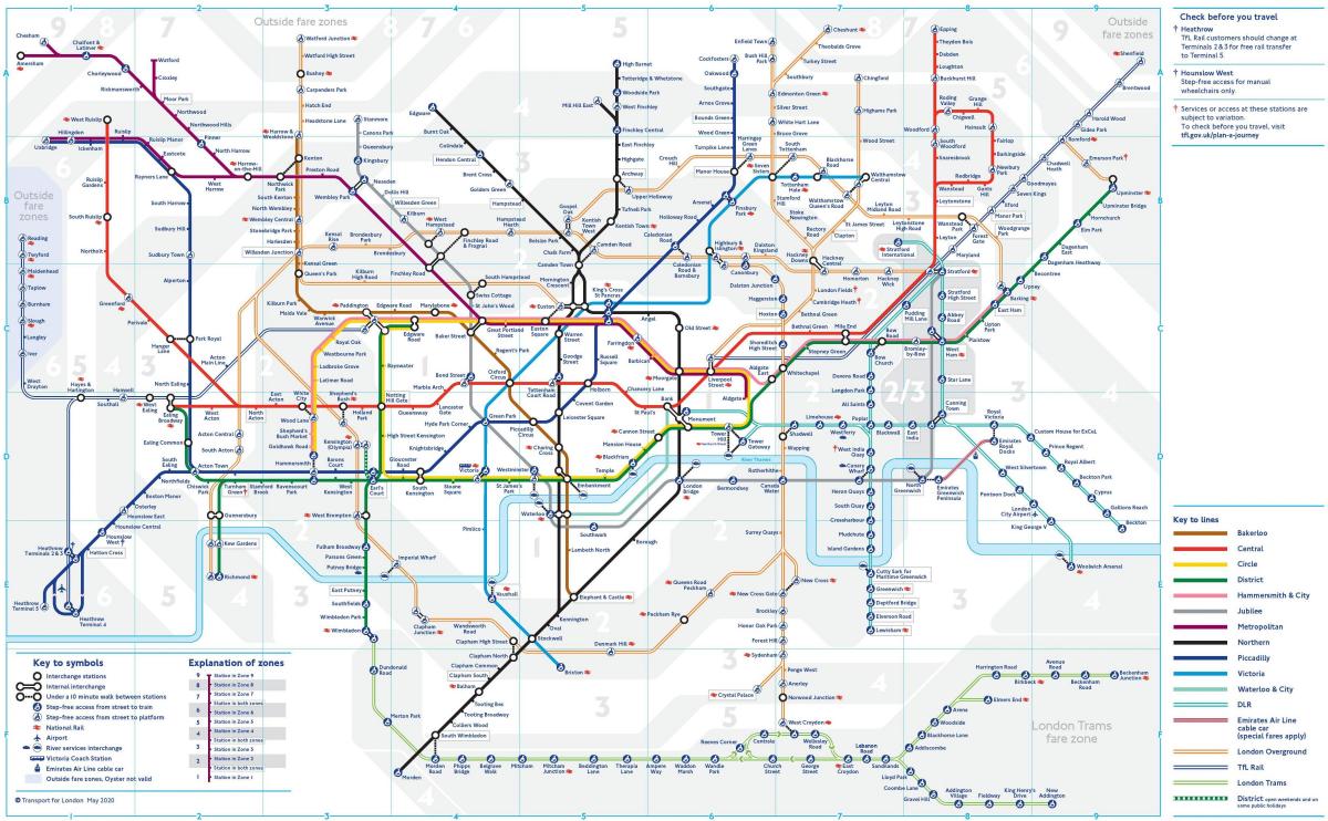 mapa da estação de mrt (metro de Londres