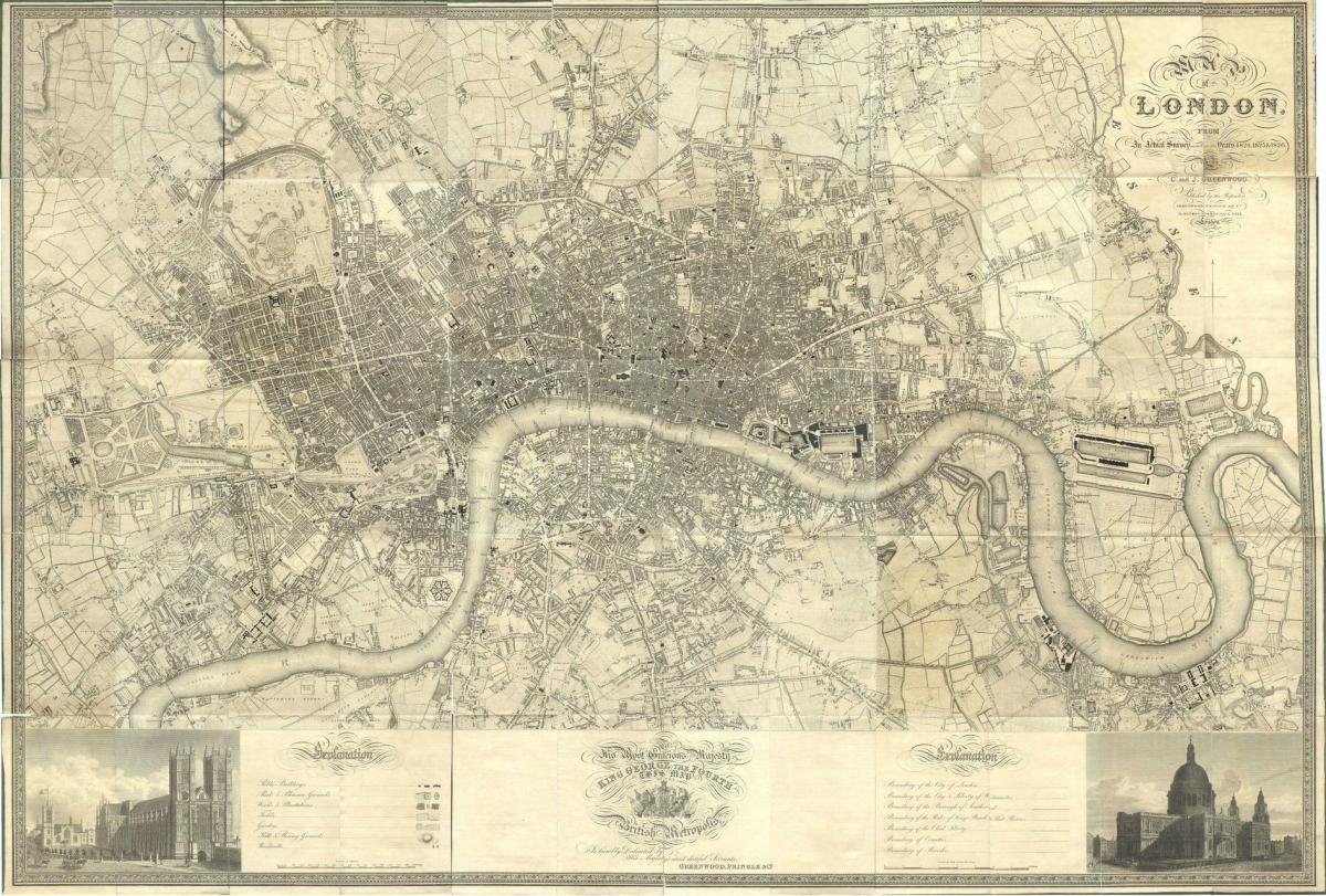 mapa de Londres da era vitoriana