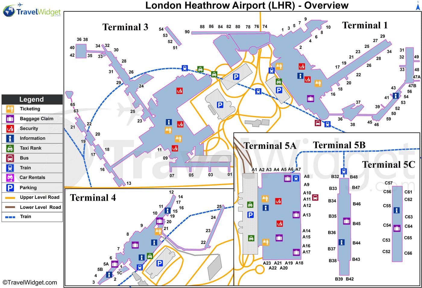 O Aeroporto De Heathrow Mapa Heathrow Mapa Inglaterra   O Aeroporto De Heathrow Mapa 