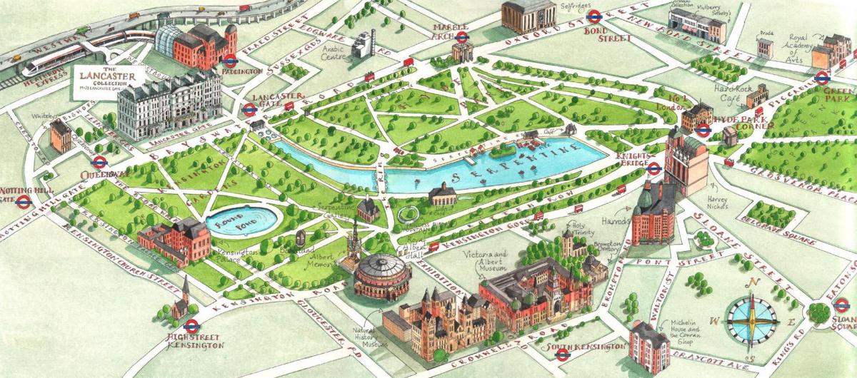 mapa de holland park, Londres