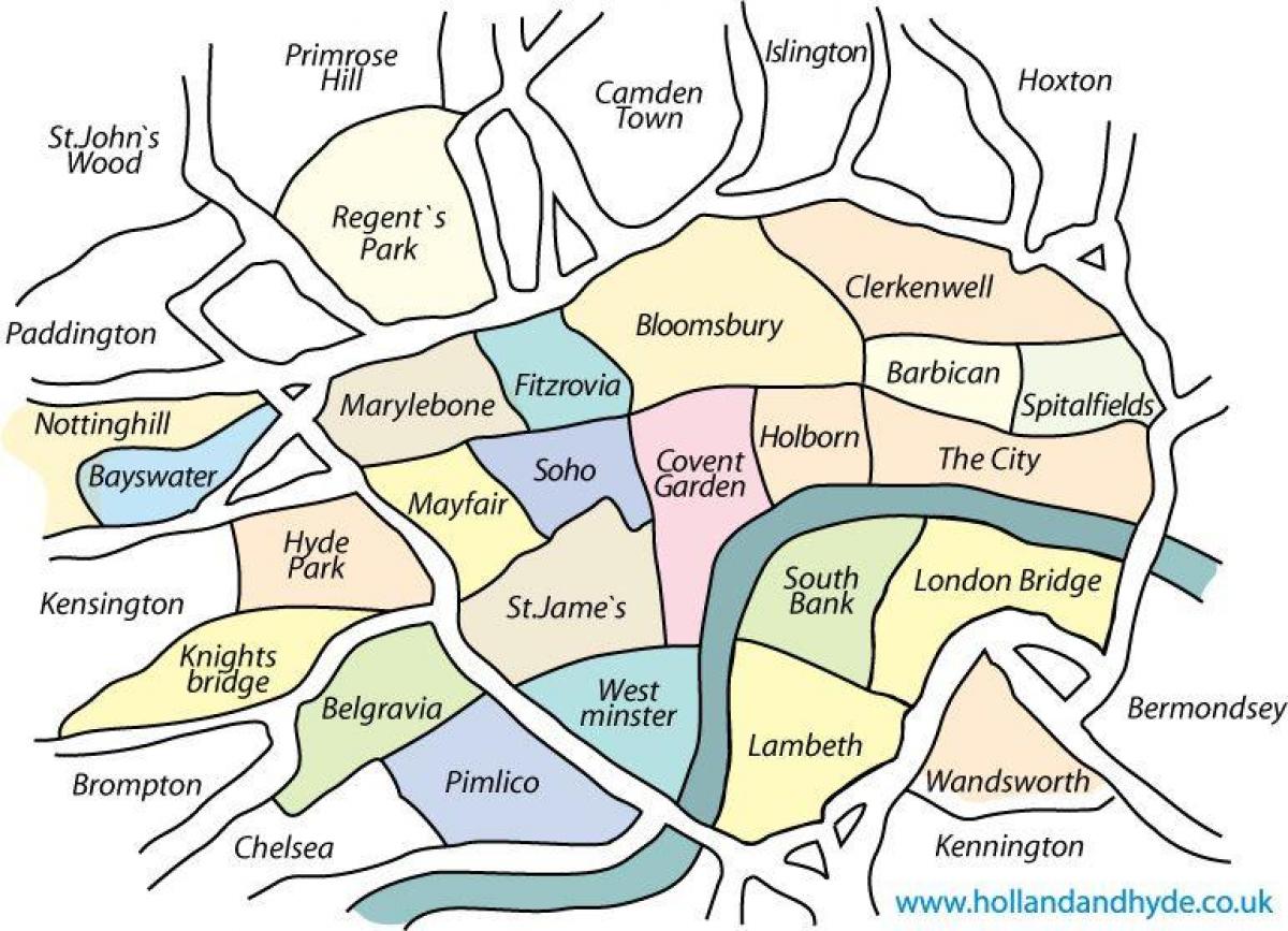 bairro mapa de Londres