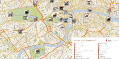 Mapa de atrações de Londres