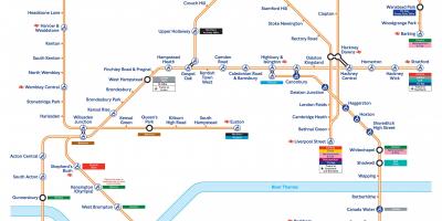 Overground mapa de Londres