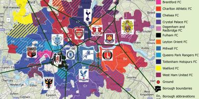 London times de futebol mapa