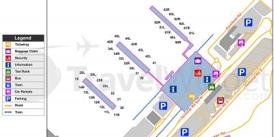 Mapa do aeroporto de Stansted