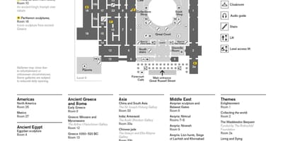 Mapa do museu Britânico