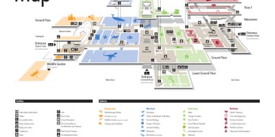 Mapa do museu de história natural de Londres