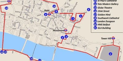 Curta o mapa de Londres