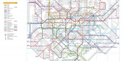 Trem mapa de Londres
